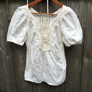 Juicy Couture 100% cotton peasant blouse